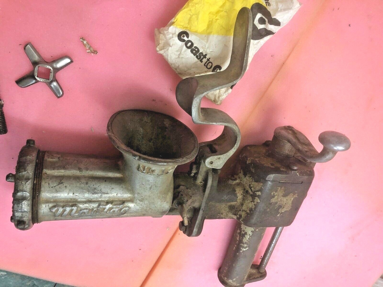 BS4 RARE! MAYTAG NO. 12 MEAT GRINDER Washing Machine Wringer K989 ON OFF SWITCH