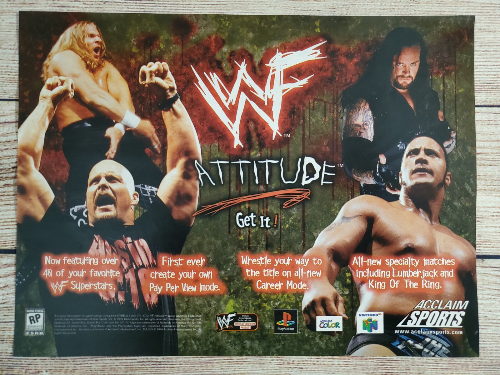 NINTENDO 64 - N64★WWF ATTITUDE 海外版 北米版 端子清掃済 ポスター付 FullSizeRender_b790e47b-f2e2-