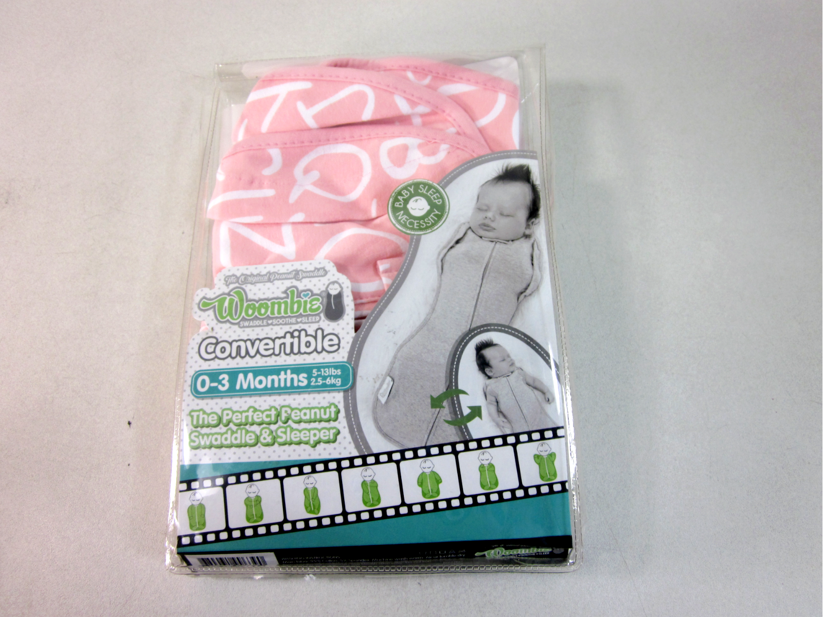 WOOMBIE CONVERTIBLE BABY SWADDLE & SLEEPER BLANKET,NEWBORN 0