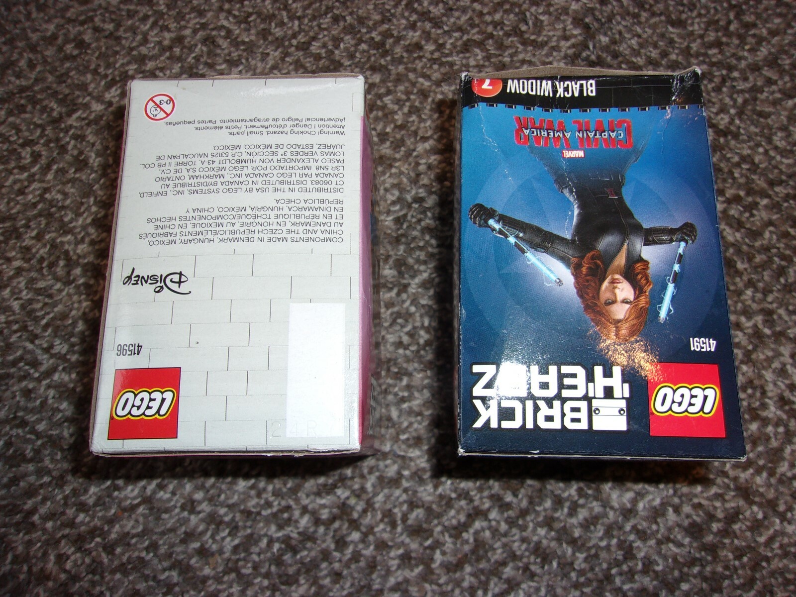 LEGO LOT OF 2 BRICK HEADZ DISNEY BEAST 116PCS & MARVEL BLACK WIDOW 143 PCS