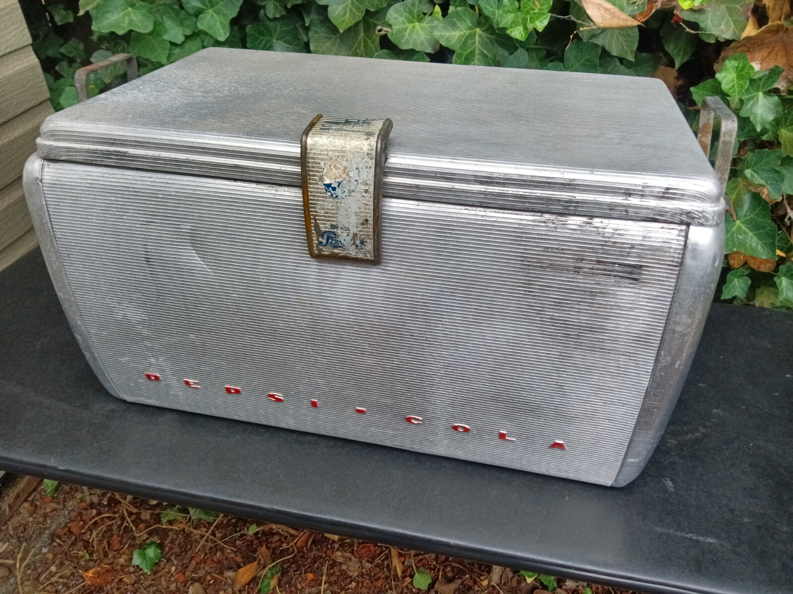 Vtg Pepsi Cola Cooler 1950's Aluminum With Bottle Opener No