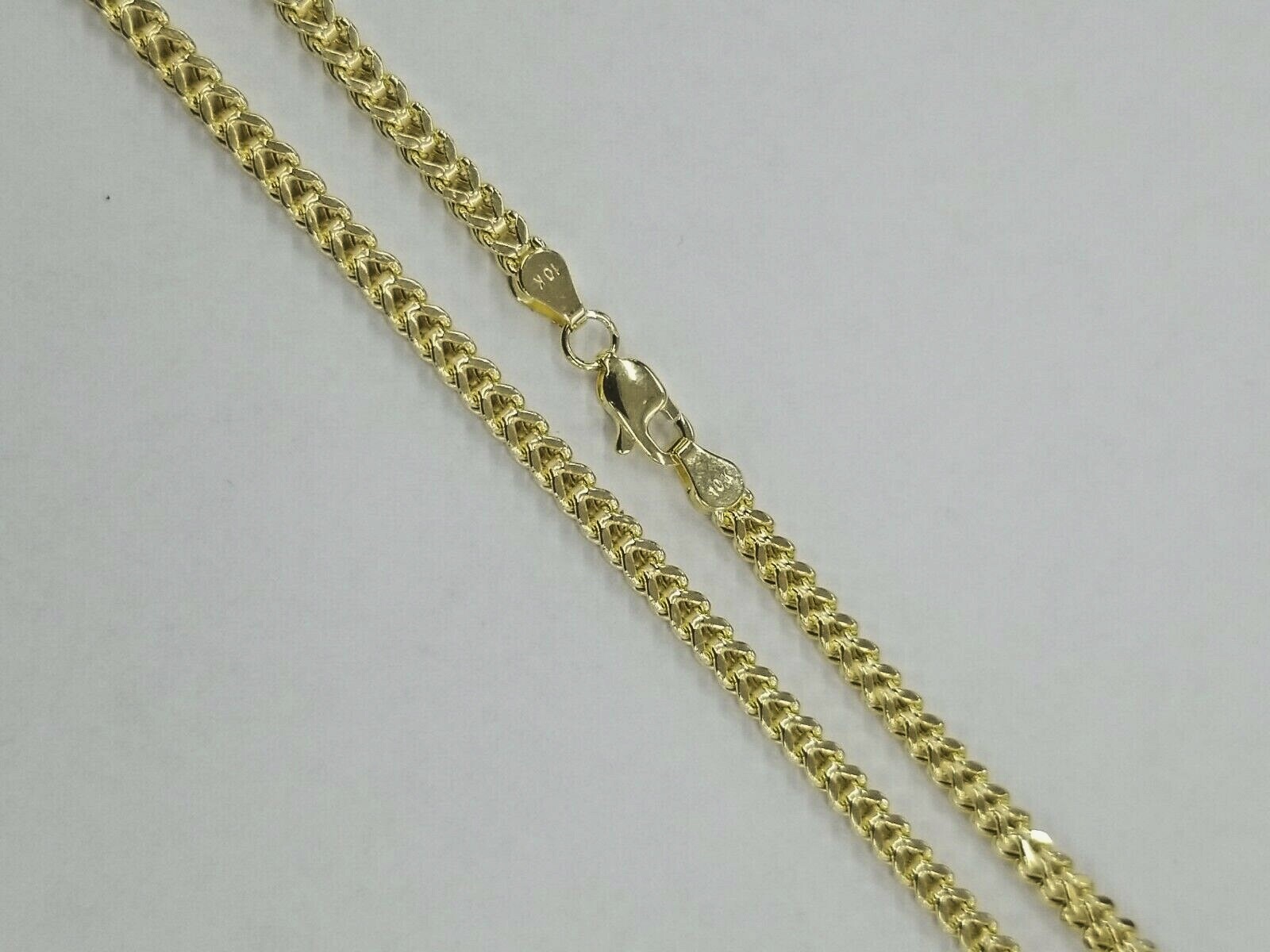 Pre-owned Captain Bling 10kt Franco Yellow Gold Necklace - Premium Diamond Cut, Brand New, Real Gold