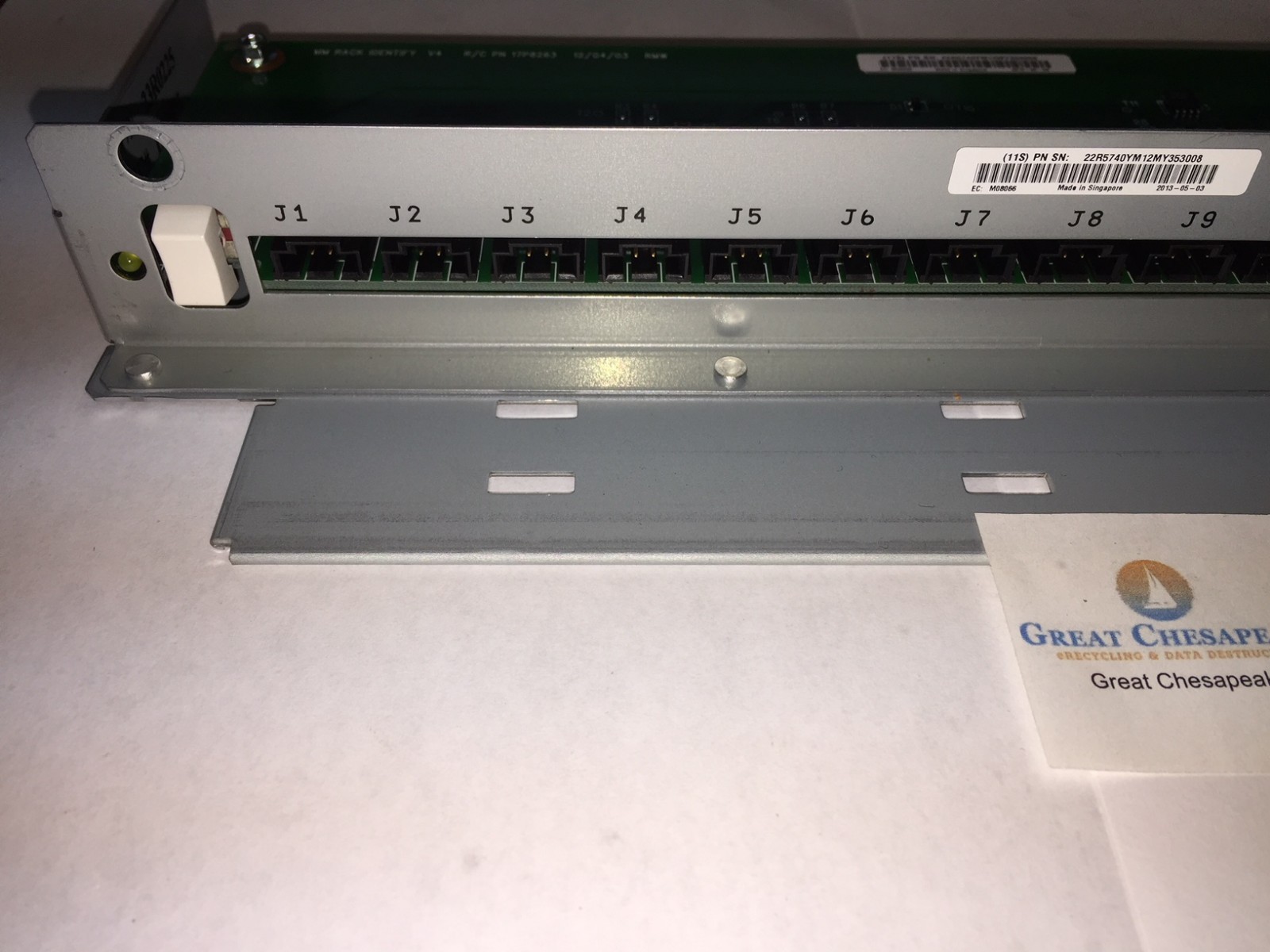 IBM 22R5740 Rack Identity Card w/Mounting Bracket DS8000 TESTED!