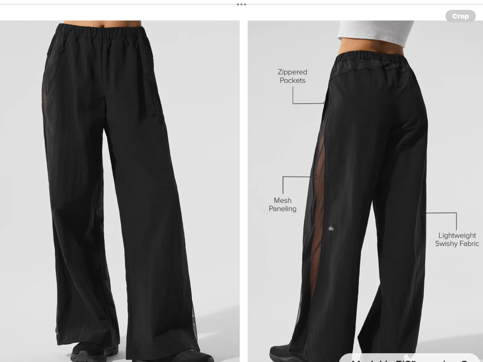 【ALO Yoga】High-Waist Origin Wide Leg Track Pant High-Waist Origin Wide Leg Track Pant - Black | Alo Yoga