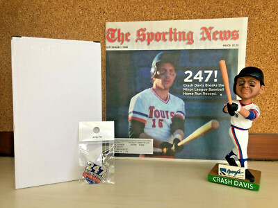 Crash Davis 2018 Tourists Bobblehead + PIN + Sporting News Bull Durham Set SGA