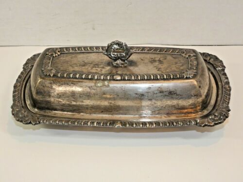 Vintage CROSBY SILVER PLATE Butter Dish-Base & Lid