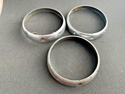 3x  NSU (Prinz 4 Sport Prinz ??) Scheinwerfer ring Chrom Blende (NW528) NEU NOS