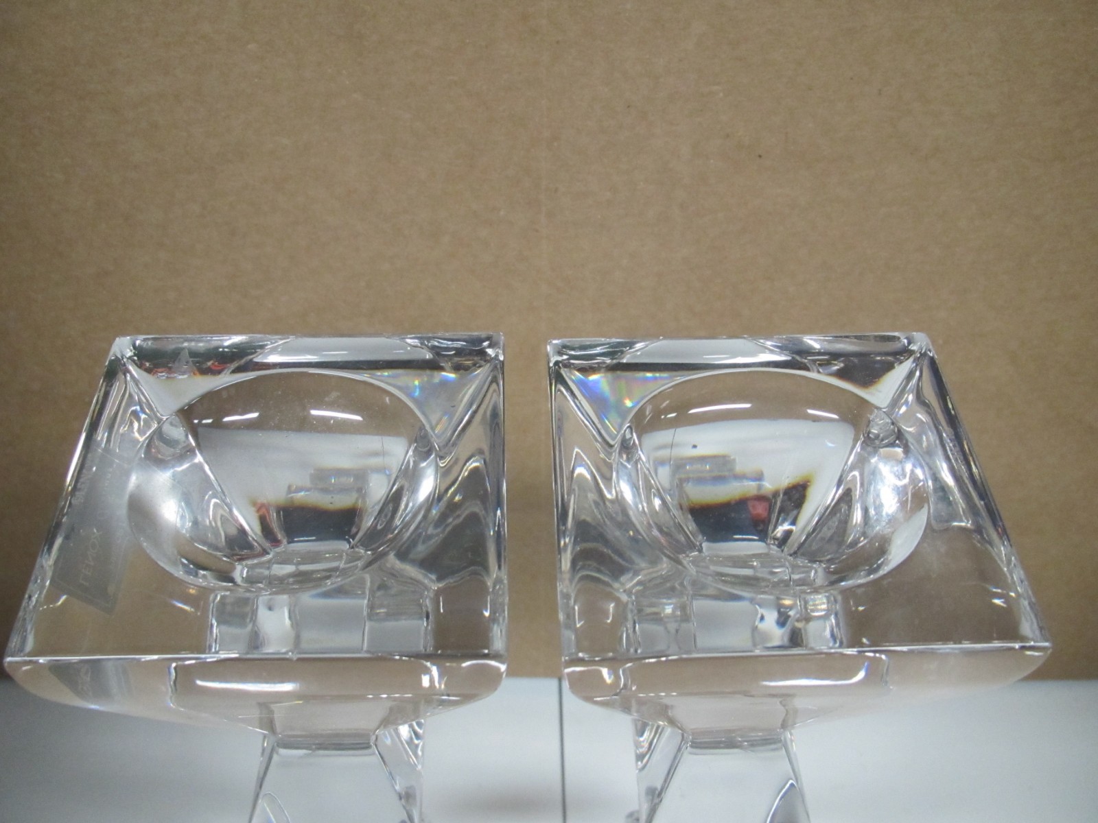 Set of 2 Lenox Leaded Crystal Candlestick Holders