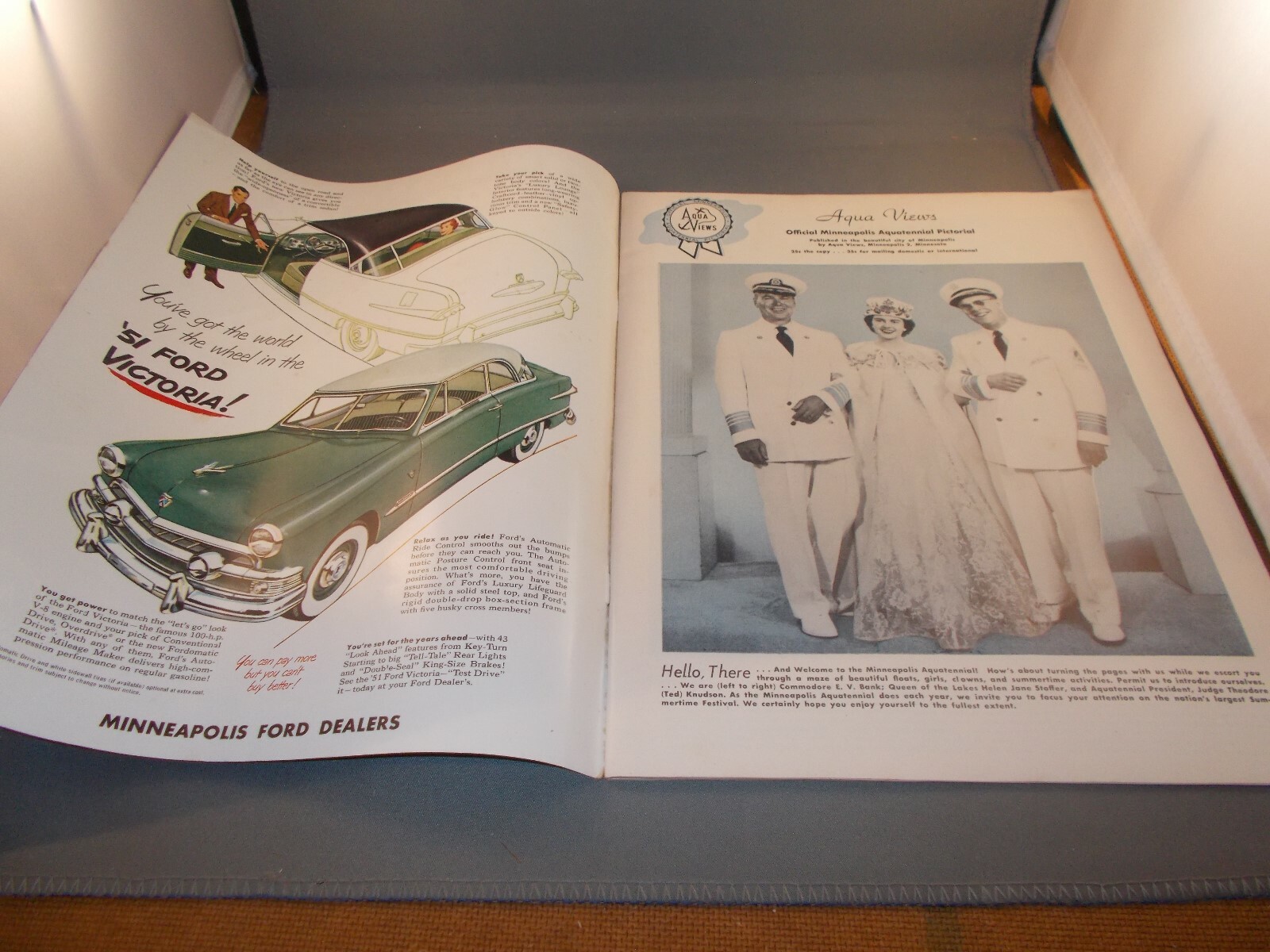 VINTAGE 1951 MINNEAPOLIS MINNESOTA AQUATENNIAL PICTORIAL MAGAZINE