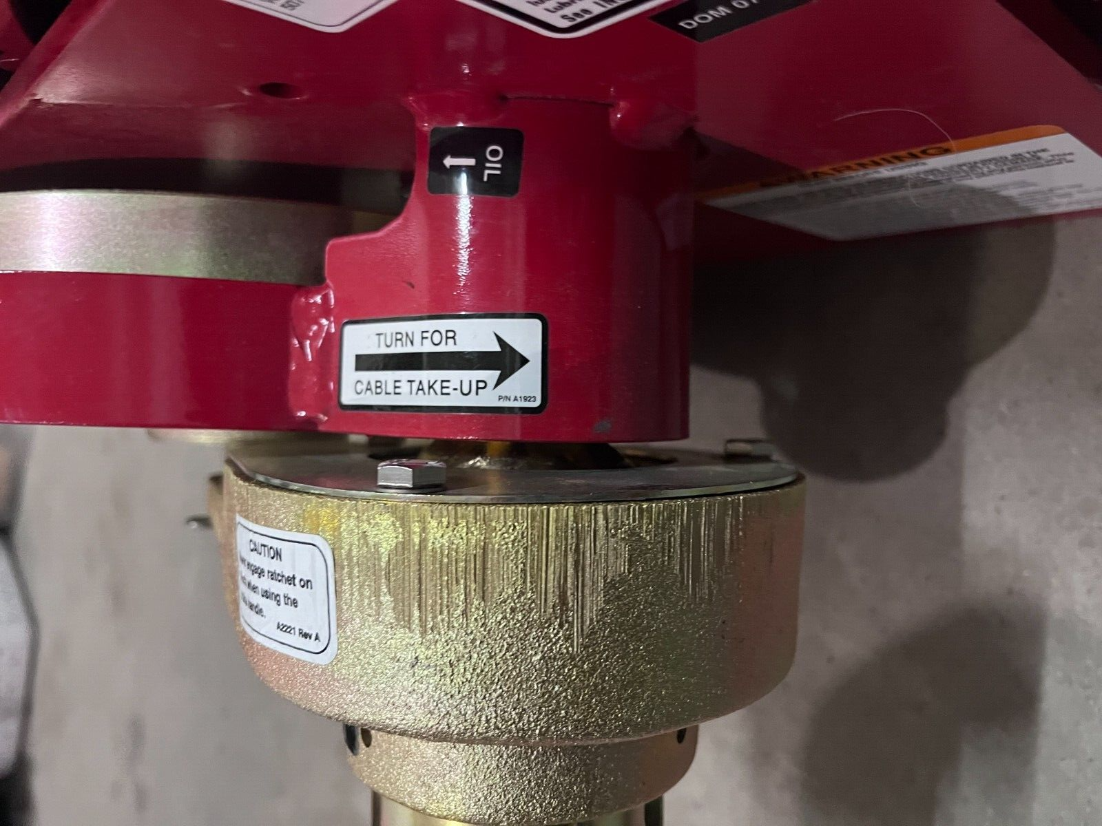 NEW Thern M452B Crane Hand Winch, Missing crank and brake handles.  Marine Grade