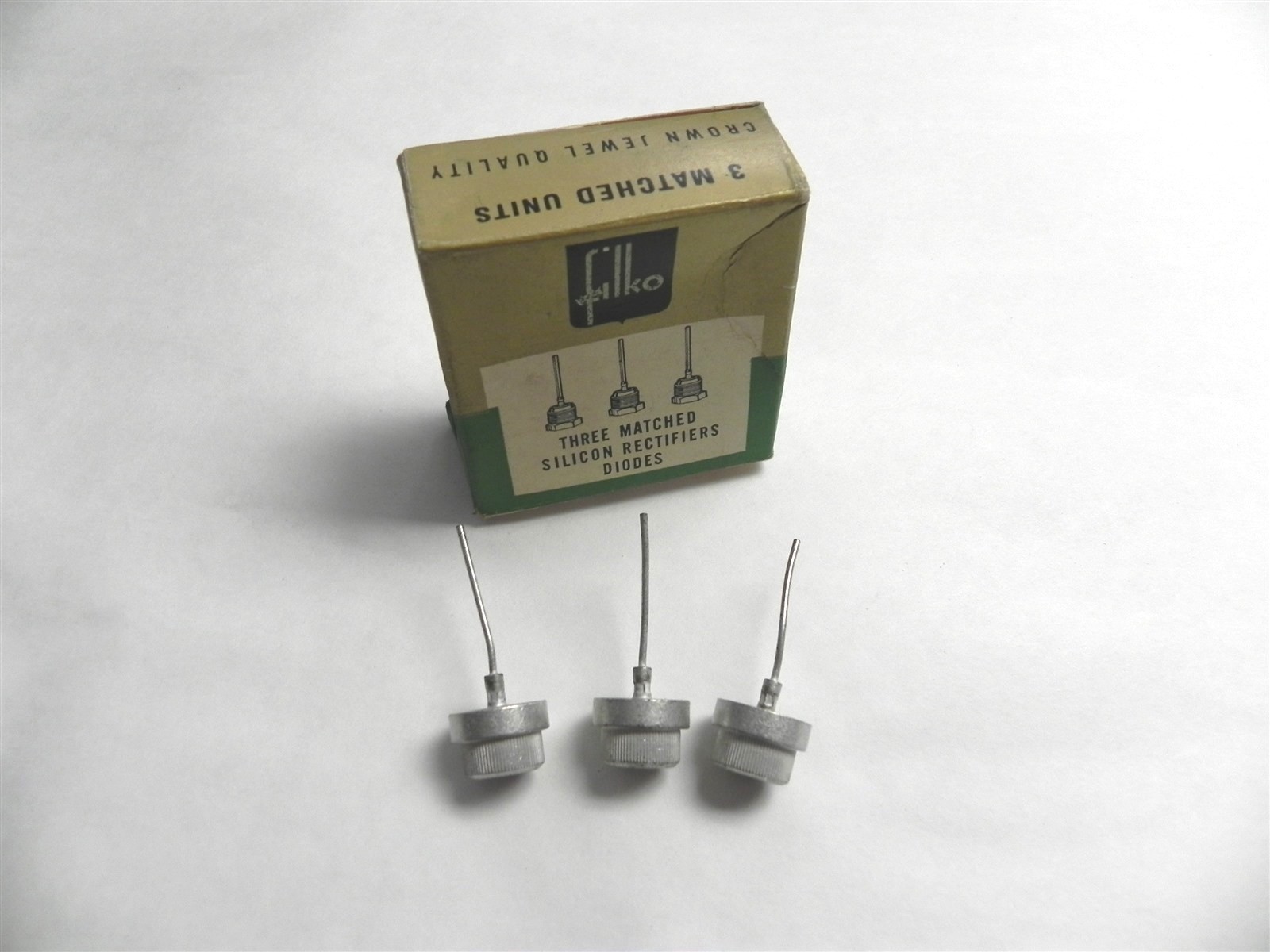 1961-1962-1963 THREE NOS FILKO MATCHED DIODE SET PART