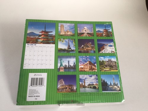 16 Month Calendar - 2019 Tour of the World Travel International with Moon Phases