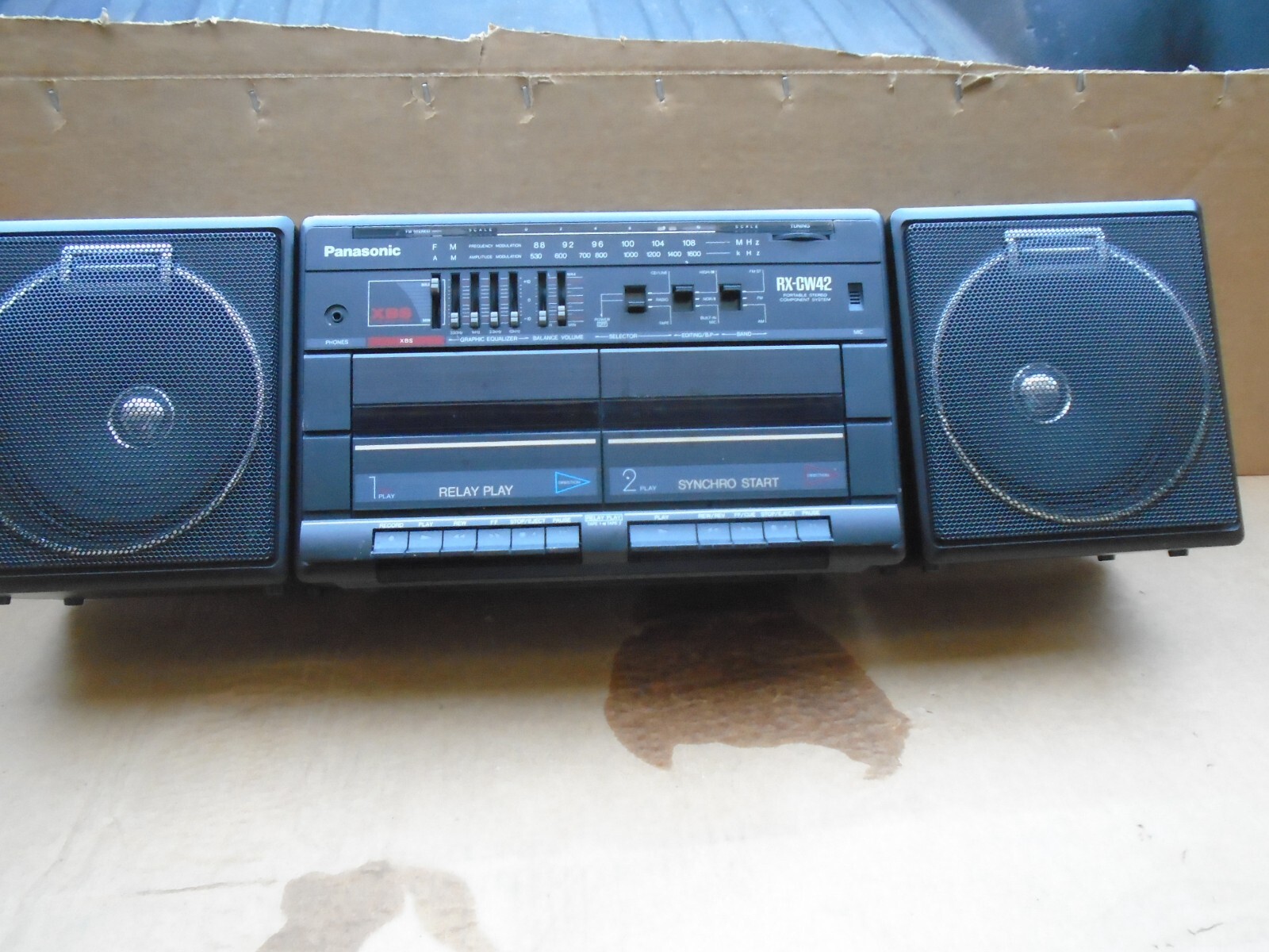 Vintage 1980s PANASONIC RX-CW42 BOOMBOX Radio AM/FM Dual