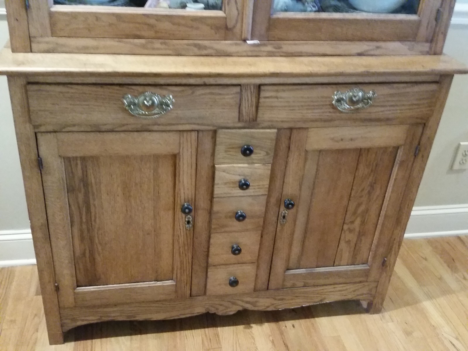 Antique Oak China Cabinet