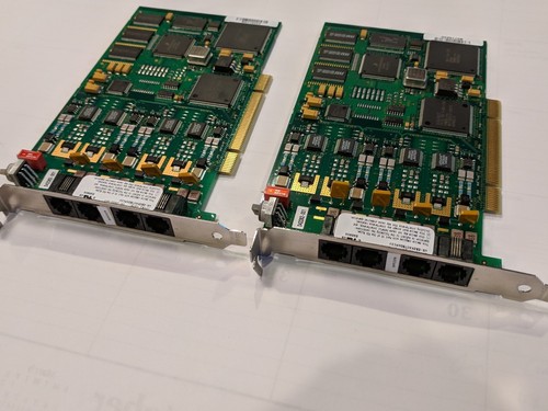 2 Intel 04-2933-001 EBZKX07BD4PCIU 4-Port Voice/Fax Media Cards