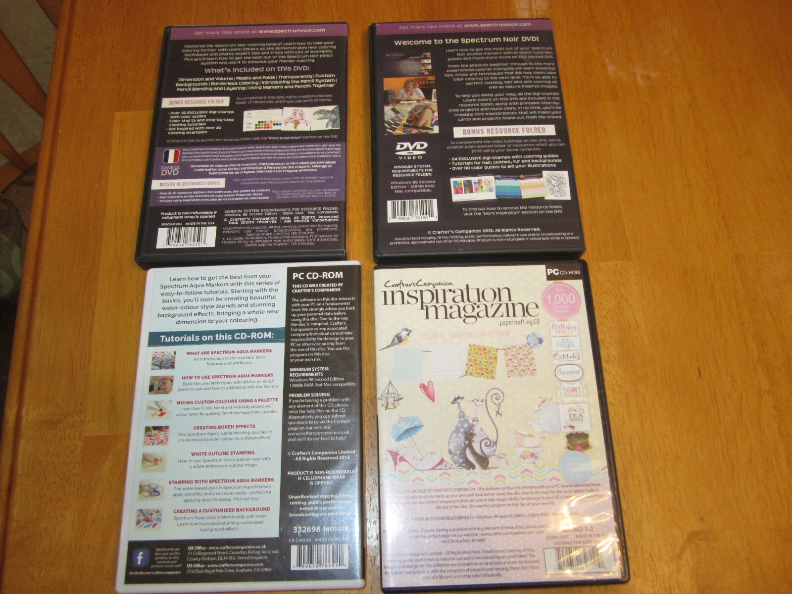 Spectrum Noir 4 CD plus 1 Inspiration magazine CD  bundle