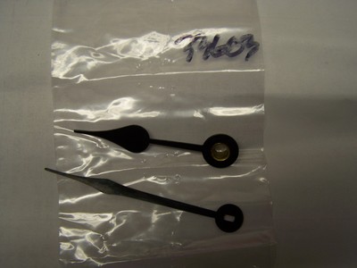 American clock hands pair Spade style for 2 3/4'' dial oblong hole 33603