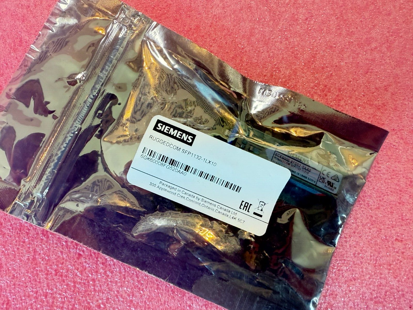 SIEMENS 6GK6000-8FG52-0AA0 RUGGEDCOM SFP1132-1LX10 | eBay