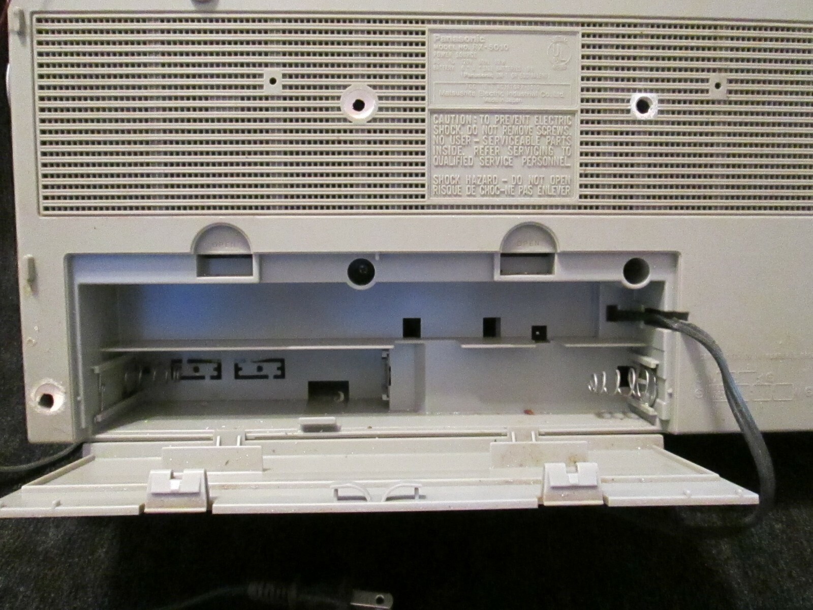 Vtg  80s Panasonic RX 5010 Boombox Ghettoblaster Stereo Radio Cassette Parts