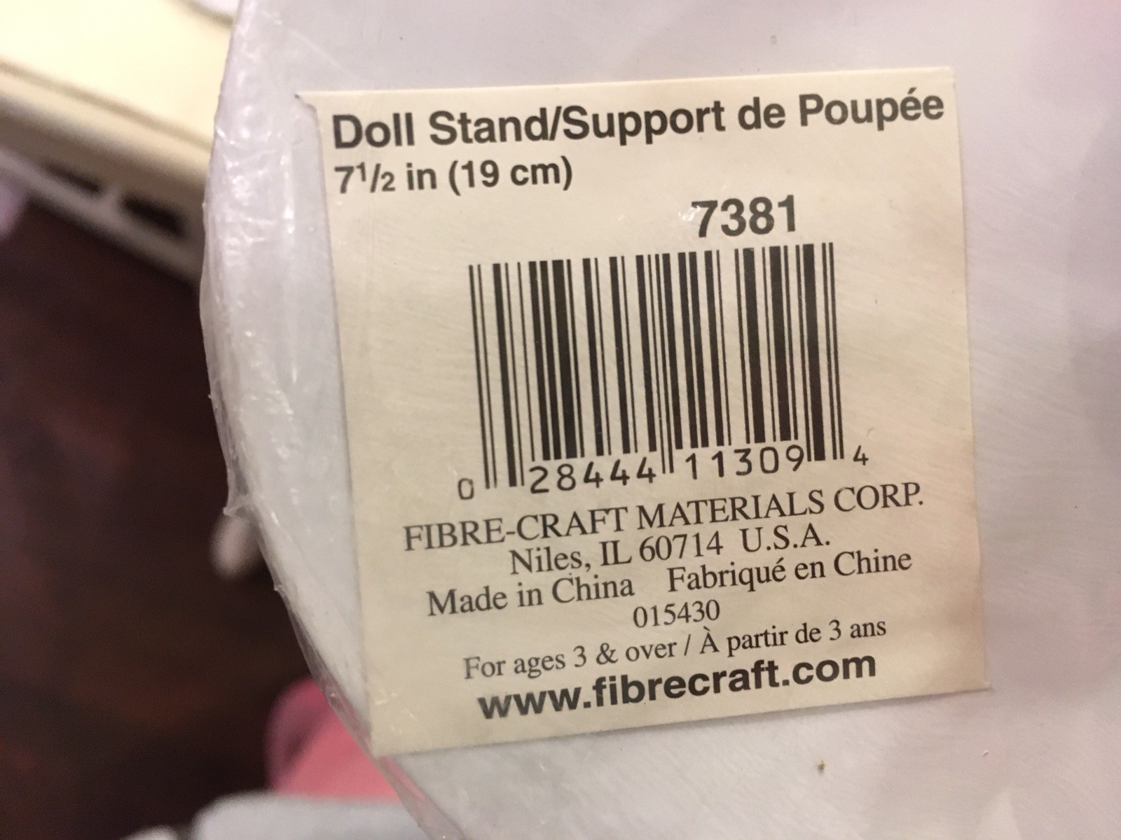 6 new doll stands white/metal, telescope from 7 1/2