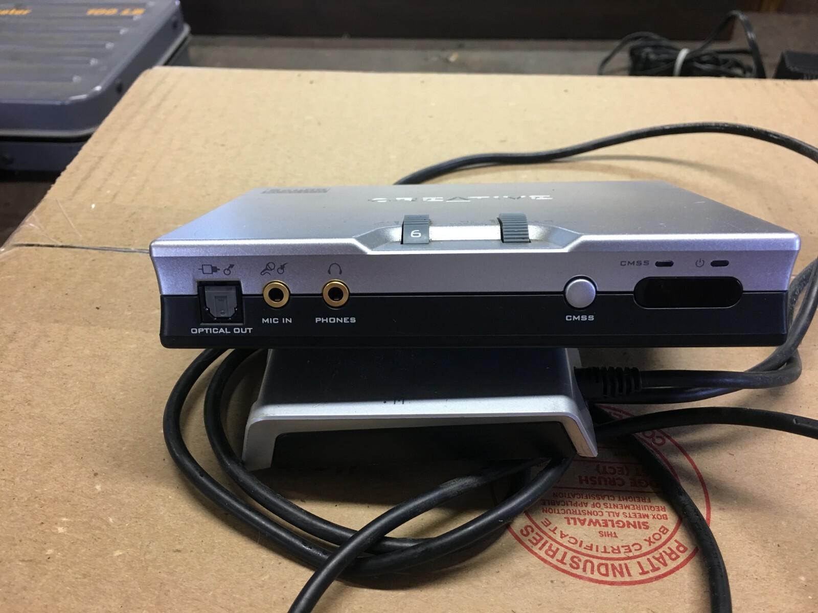 Creative Labs Model No. SB0490 USB Sound Blaster External Sound Card with remote