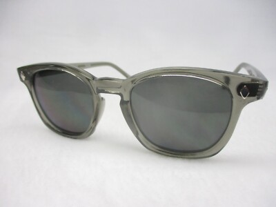 Pentax Hoya Sunglasses Preppy Horn Rim 60's Style Gray Frame Lens 48 Medium