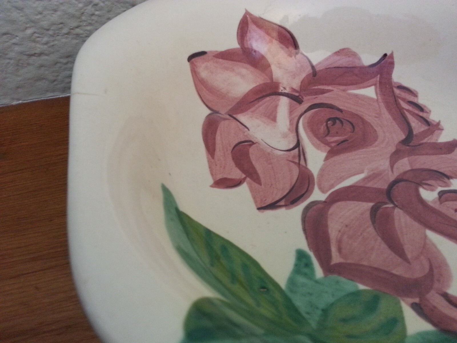 Vintage Red Wing Lexington Rose China Serving Bowl, hand painted, collectible