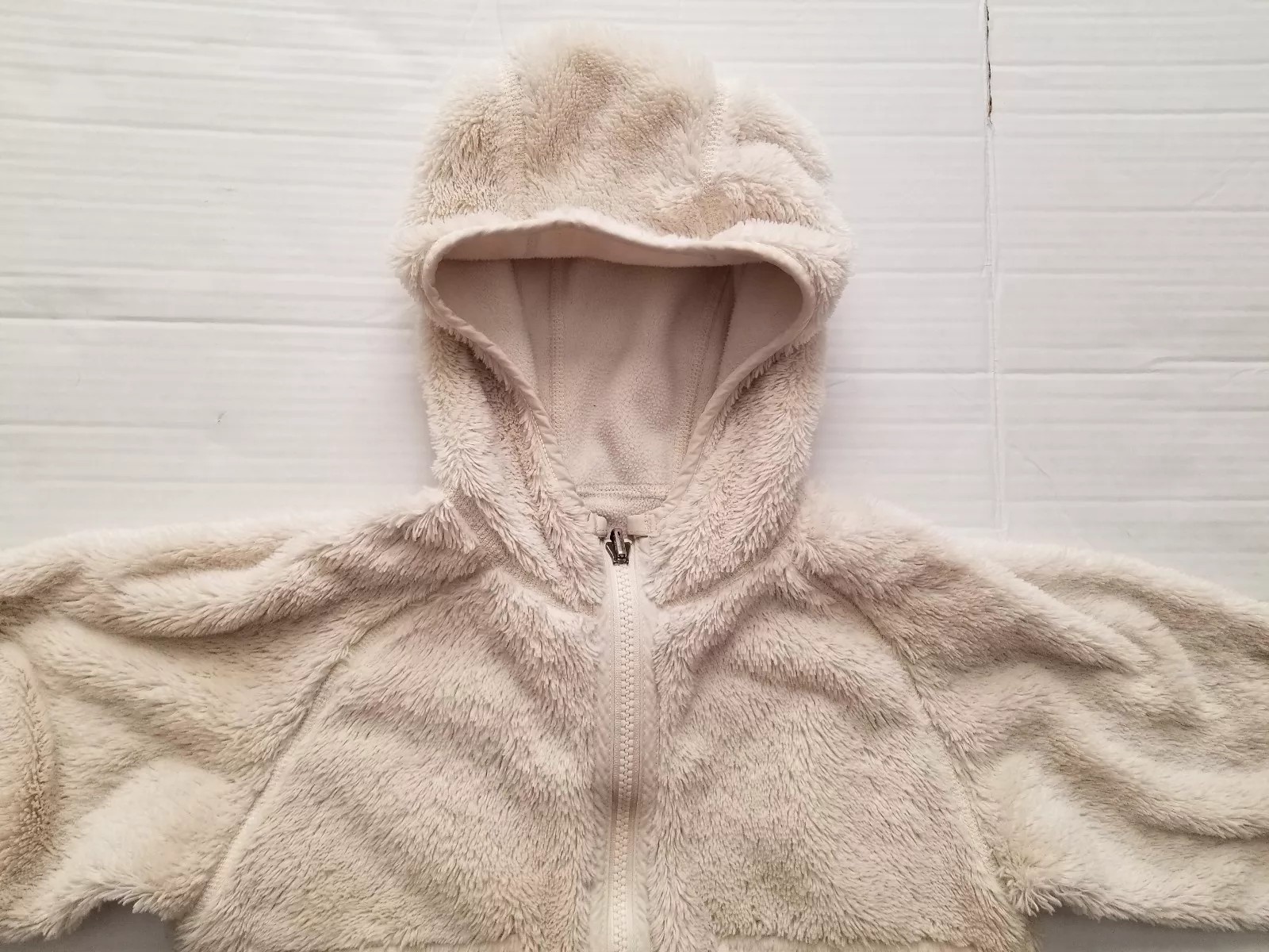 Toddler Kids Patagonia Unisex Boys Girls Fleece Sherpa Jacket with Hood Natural