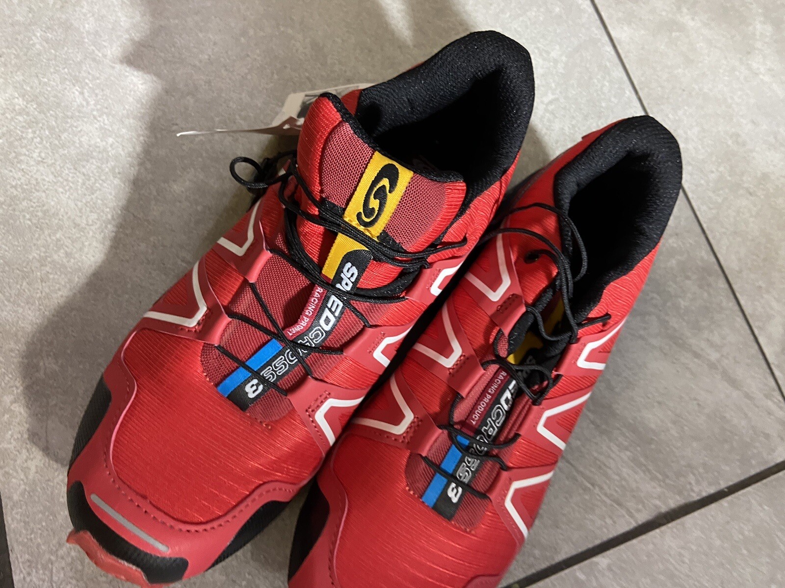 NWT Salomon Men s Speed cross 3 Trail Running Shoes Size 9.5: купить с  доставкой из США, цена 8 554 руб - (393891323980)