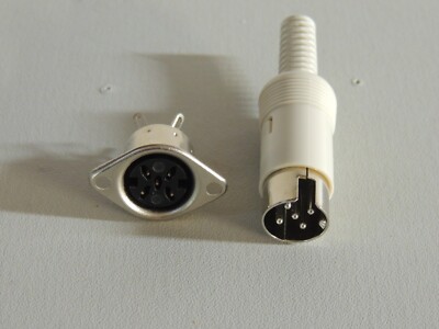 2 pks 1 each Philmore EA4 Male and Panel Mt ES 5 Pin DIN Connect (360dg)