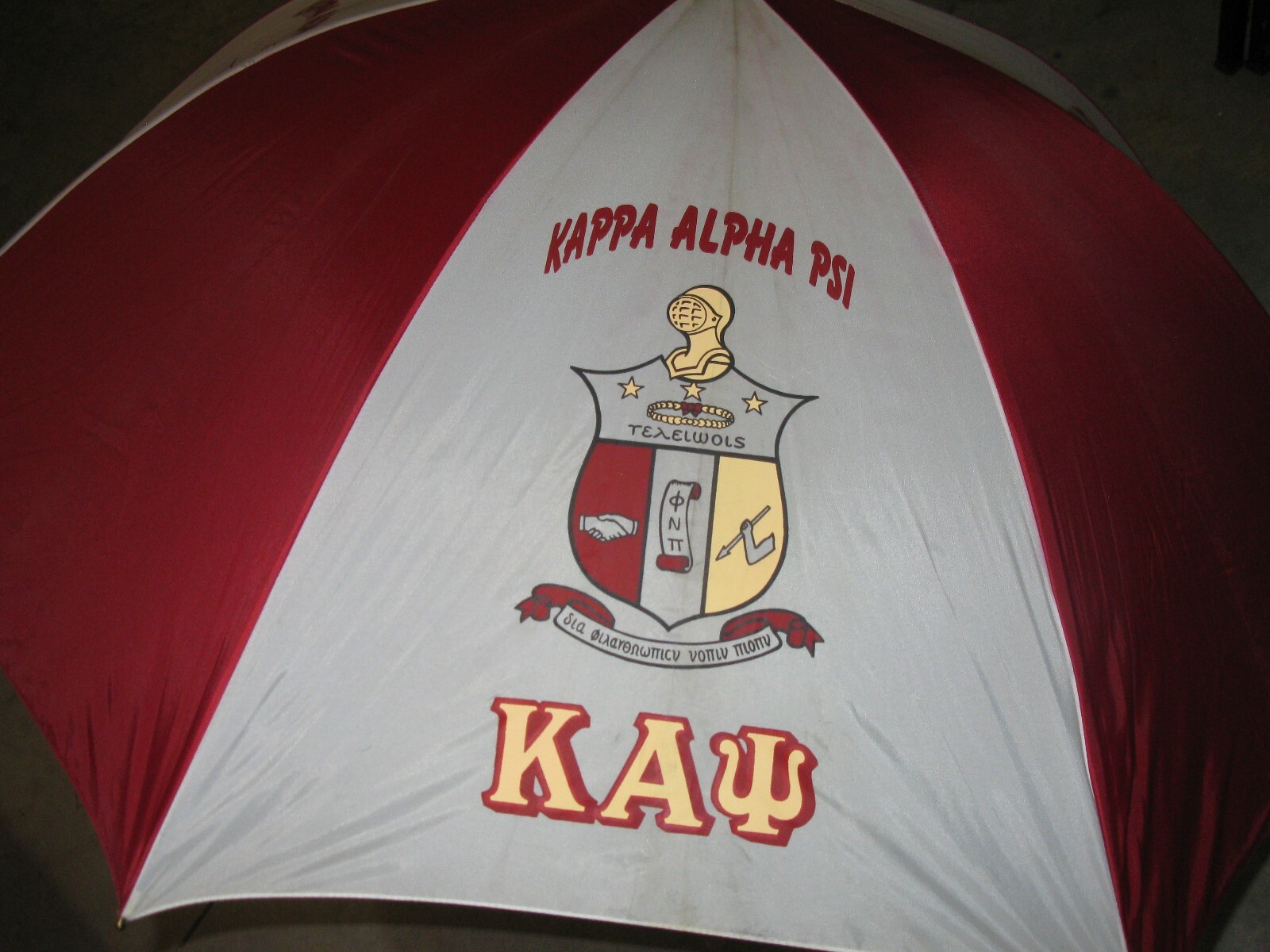 Kappa Alpha Psi  Jumbo Umbrella TOP TO BOTTOM OF HANDLE MEASURES 37 1/2