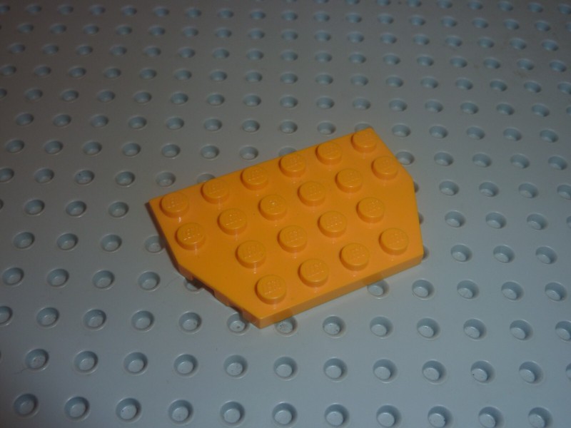 Lego Bright Light Orange Wedge Plate 4x6 Cut Corners Ref 32059 Set 60161/60159..