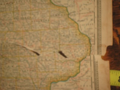 1883 Hardesty's Encyclopedia Map of Iowa, IA. USA Copper Plate Print