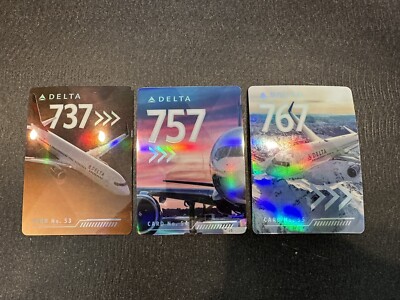 Delta Pilot Trading Cards 757 737 767!