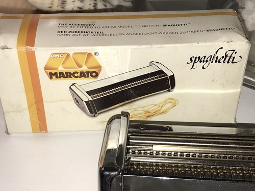 Vintage OMC Marcato Spaghetti Maker Pasta Machine Stainless Steel Attatchment