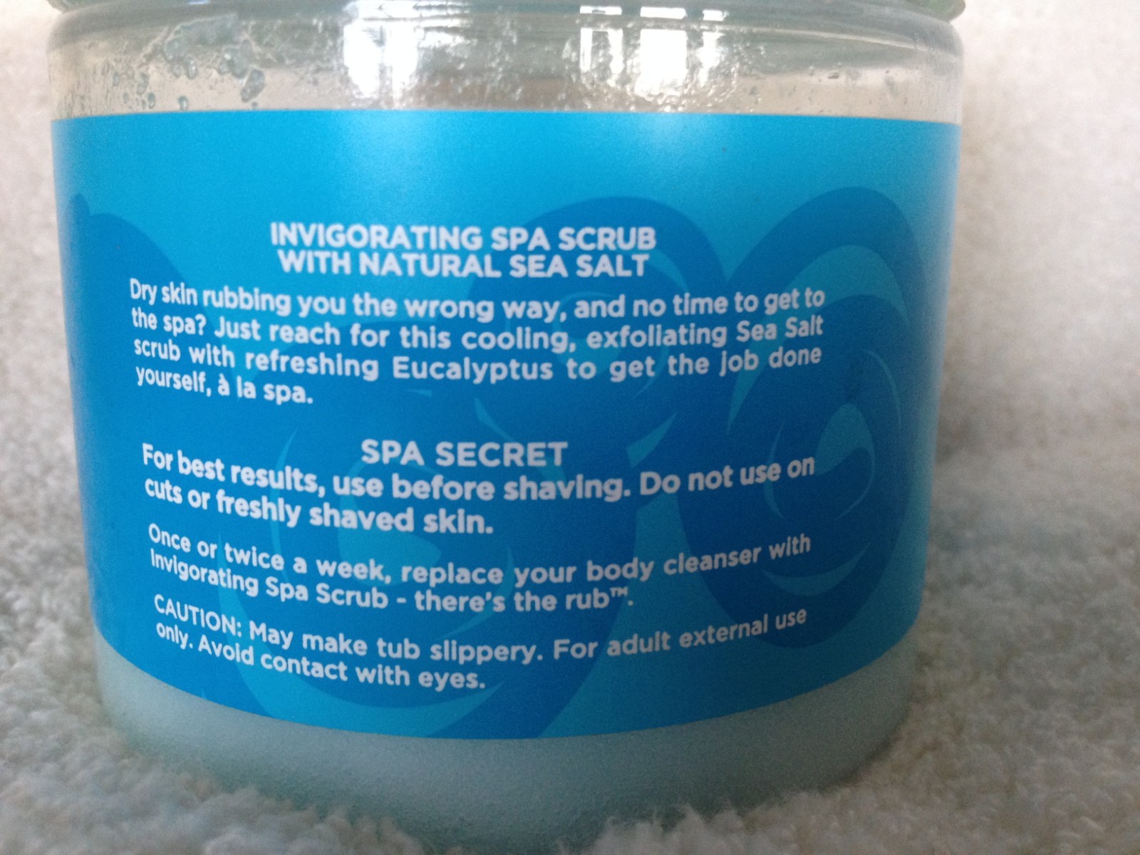 B&BW True Blue Spa 'THERE'S THE RUB~INVIGORATING SPA SCRUB',~85% of 24oz remains