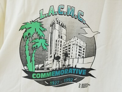 Vintage 90s SLS SEARS Building Los Angeles Tower Large Hanes 1992 L.A.C.M.C.