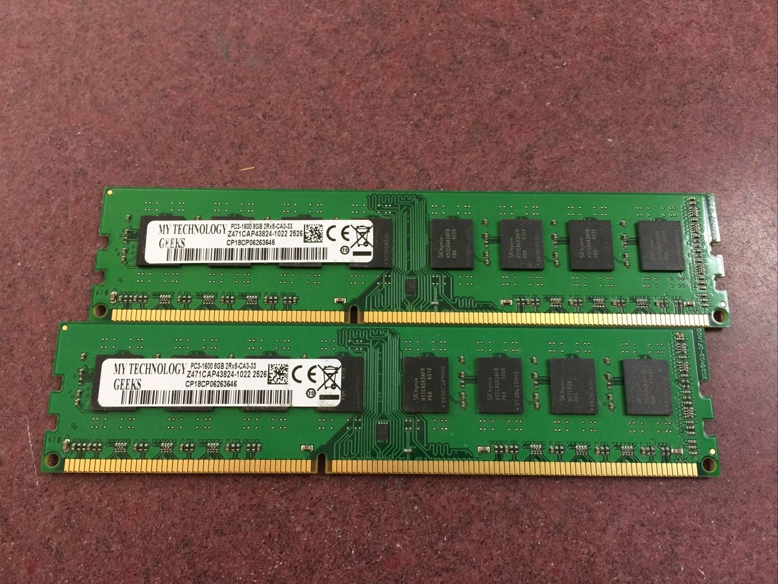 未開封！DDR3 1600 16GB(8GB×2) 16GB (2X8GB) PC3-12800U DDR3-1600 UDIMM 2Rx8 DIMM RAM DDR3