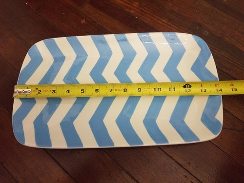 Coton Colors Blue Striped Serving Platter, 14