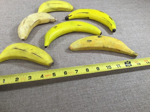 6 RARE Antique Vintage Italian Alabaster Stone Fruit Carved Big Bananas Real