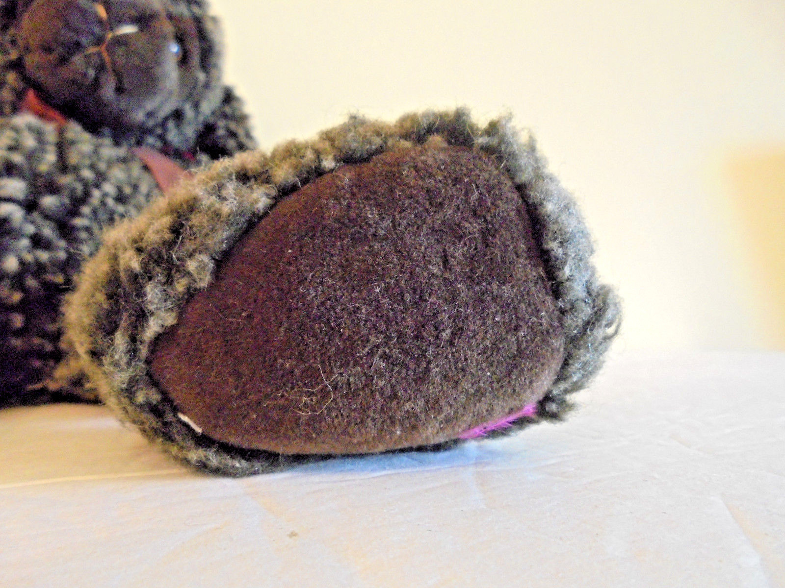 Russ Berrie Li'l Trubbles Black Brown Sheep SHERPA Plush 14” Stuffed Animal Lamb