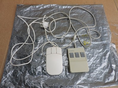 Lot 2 Vintage Computer 3 Button Mouse Logitech P7 & Memorex 4000697