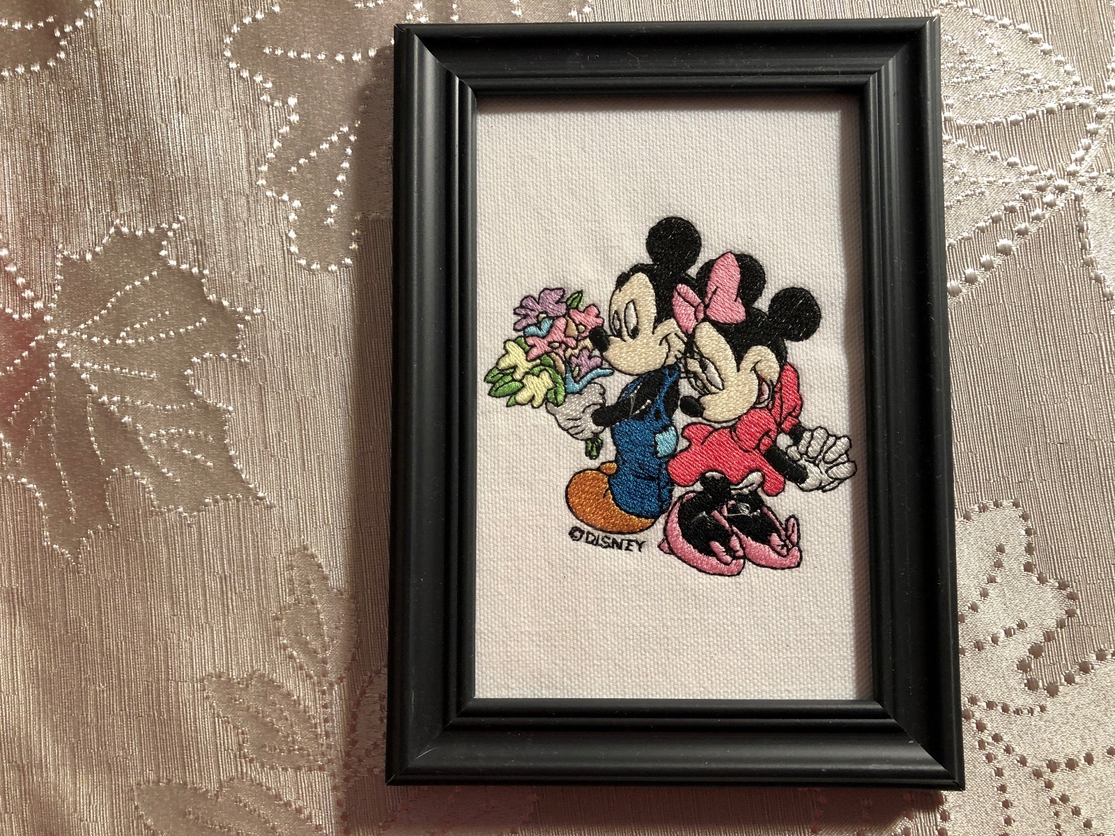 3  Wall Hangings Mickey, Minnie...Dumbo...Winnie the Pooh... Machine Embrodered