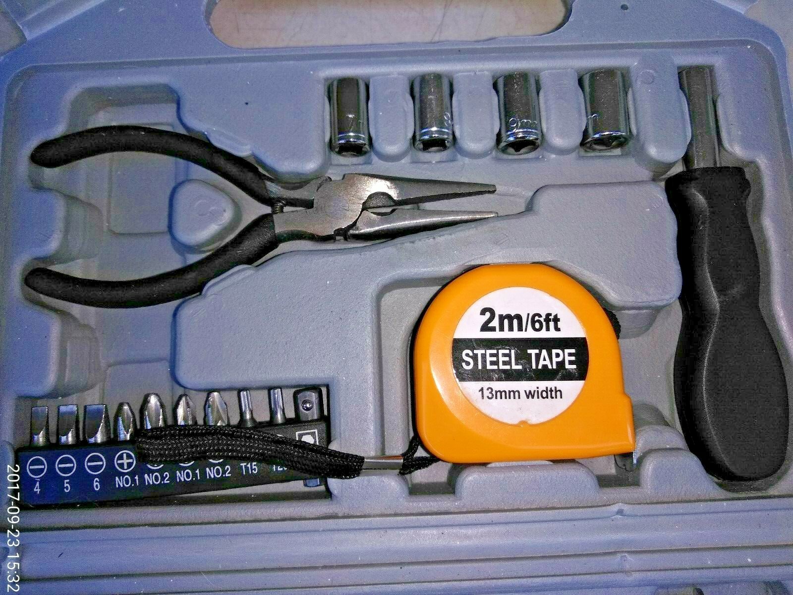 7FFF10 SMALL TOOL KIT, INCLUDES HAMMER, WRENCH, PLIERS, SCREWDRIVER, TAPE, ET AL