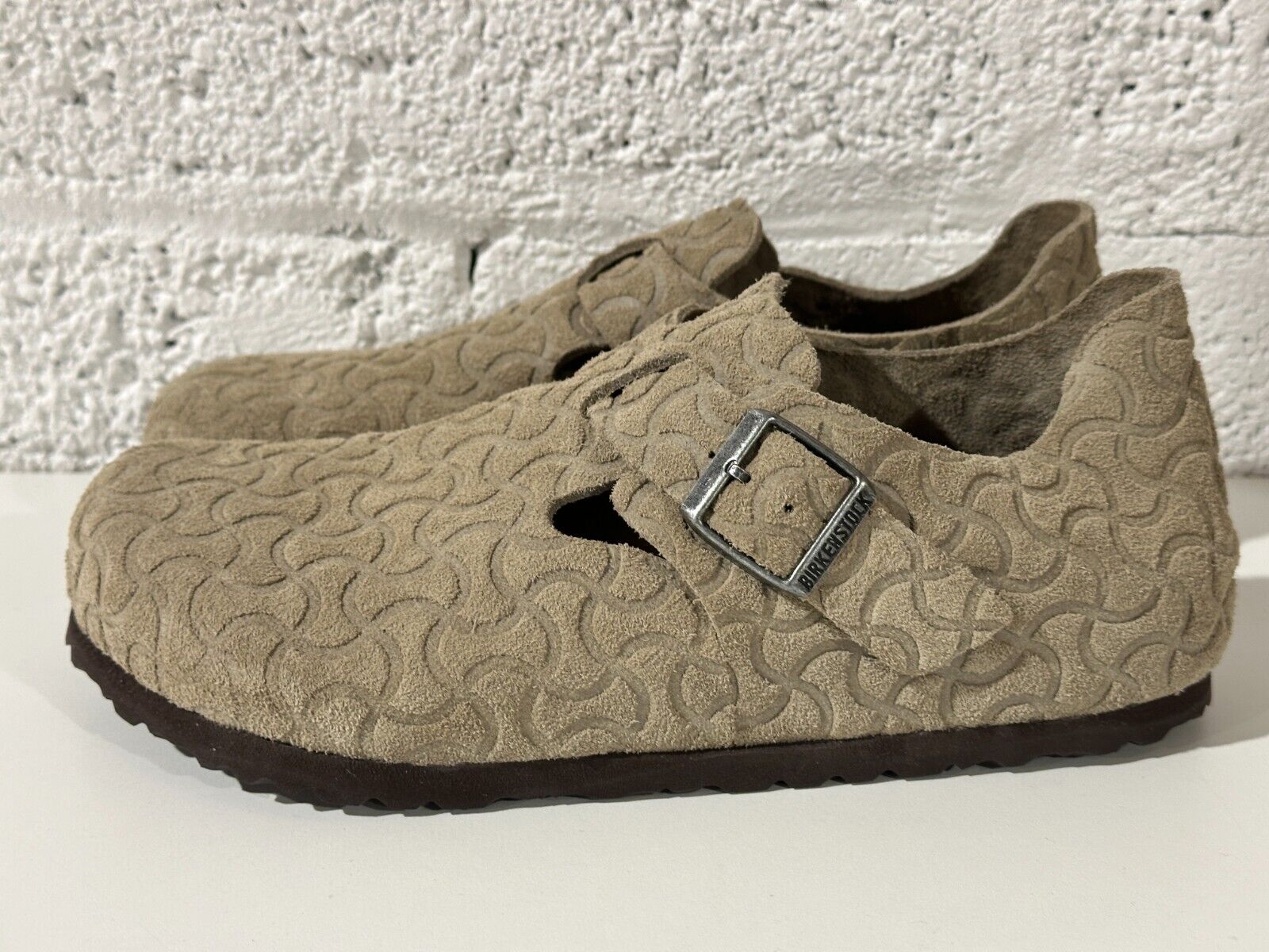 NEW BEAMS Birkenstock London Bone Pattern Suede Sz 39 EU NEW BEAMS Birkenstock London Bone Pattern Suede Sz 39 EU