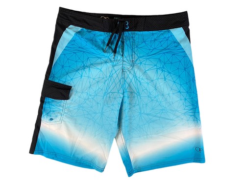 Op 4-Way Stretch Shorts Men's Sz 34 Blue Graphic Opi Flex