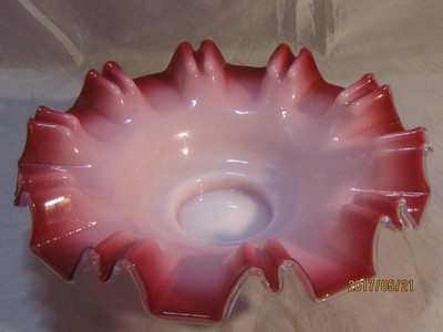 Victorian Hand Blown Brides Bowl