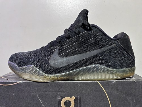 2016 Men's Nike Kobe XI 11 Elite Low Triple Black Space Size