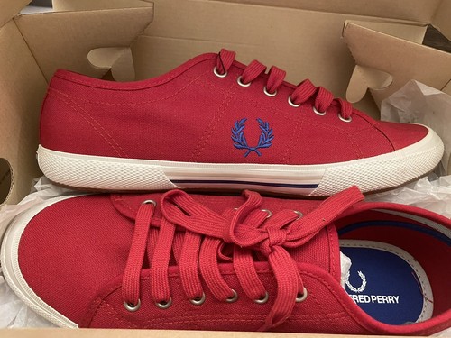 Fred Perry Vintage Tennis Canvas Winter Red NEW IN BOX US 11