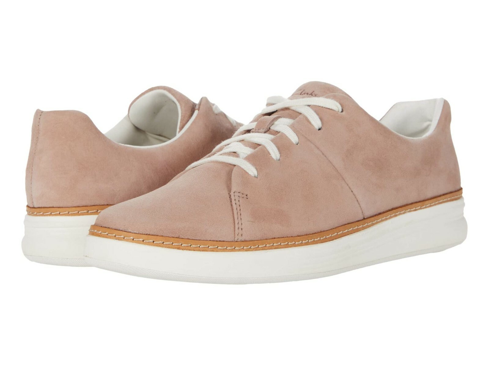 

Женские кроссовки Clarks KERRIS LACE Dusty Pink Suede 59166 Comfort на шнуровке, Clarks KERRIS